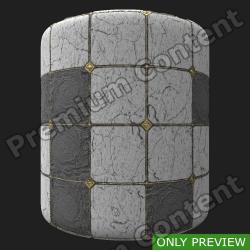 PBR Substance Material of Floor Marble Damaged #3